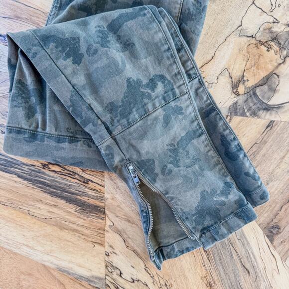 Ecru New York, Green/Dark Gray Camo Pants Soft Stretch Mid-Rise, Women's 2 - Picture 12 of 12